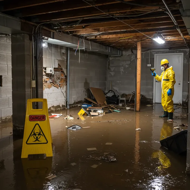 Flooded Basement Electrical Hazard in Antioch, CA Property